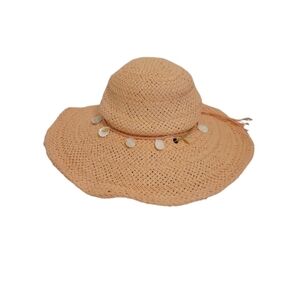 Tropical Trends by DPC Dorfman Pacific Peach Straw Sun Hat